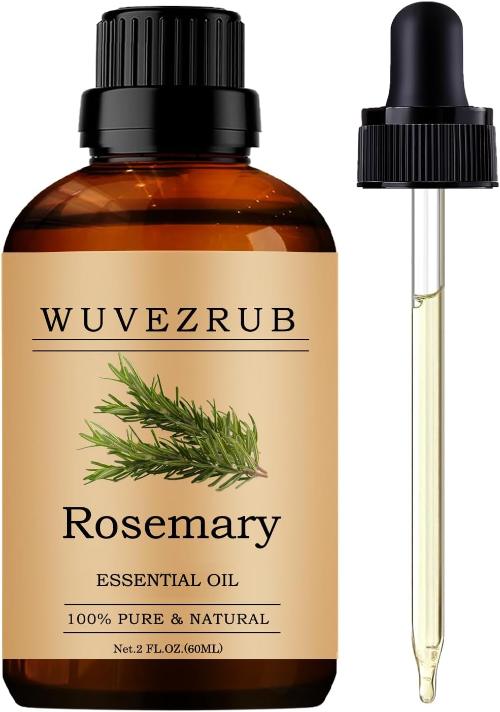Rosemary Essential Oils 60ML, Pure Rosemary Essential Oil for Aromatherapy Diffuser - 2 Fl Oz