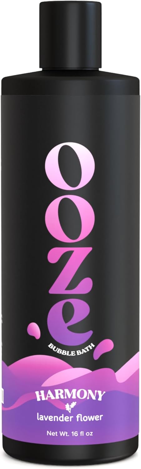 OOZE Lavender Bubble Bath for Women (473ml) - Bath Bubbles for Relaxing, Calming & Soothing - Self-Care & Wellness - Zero Parabens, Cruelty-Free, Made in The USA