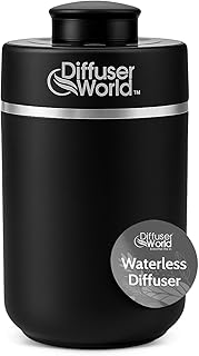 600 Sq Ft Waterless Diffuser for Essential Oils, Aroma Express Black Portable Aroma Atomizer for Room Fragrance, Home Scent Machine, Air Aromatherapy Oil Diffusers with Timer