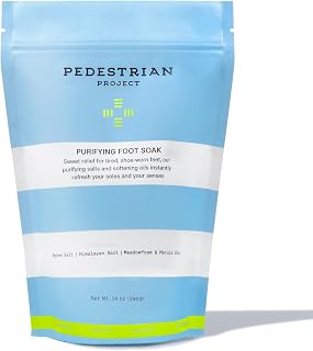 Pedestrian Project Purifying Foot Soaking Salts - Softens, Soothes, Detoxifies - Dead Sea, Himalayan & Epsom Salt, Marula & Meadowfoam Oils, Vegan, Non-GMO, Cruelty Free, 14 Oz