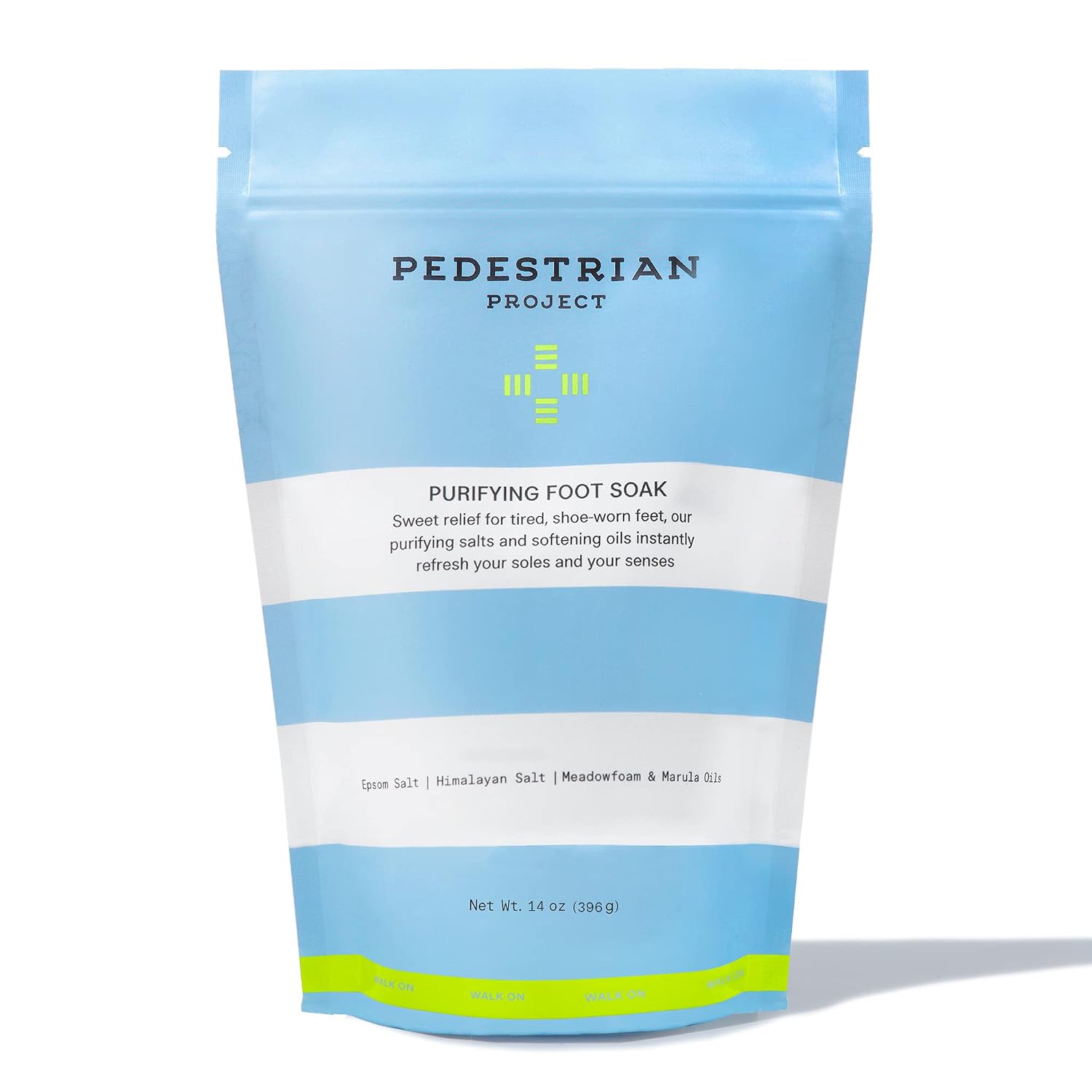 Pedestrian Project Purifying Foot Soaking Salts - Softens, Soothes, Detoxifies - Dead Sea, Himalayan & Epsom Salt, Marula & Meadowfoam Oils, Vegan, Non-GMO, Cruelty Free, 14 Oz