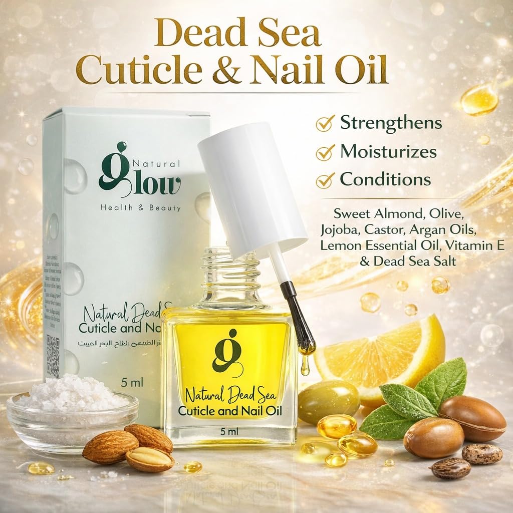 Dead Sea Cuticle & Nail Oil 5ML | Strengthens & Moisturizes Dry & Cracked Cuticles | With Jojoba, Argan, Olive, Almond & Castor Oils, Vitamin E | Nail Repair & Conditioning Oil