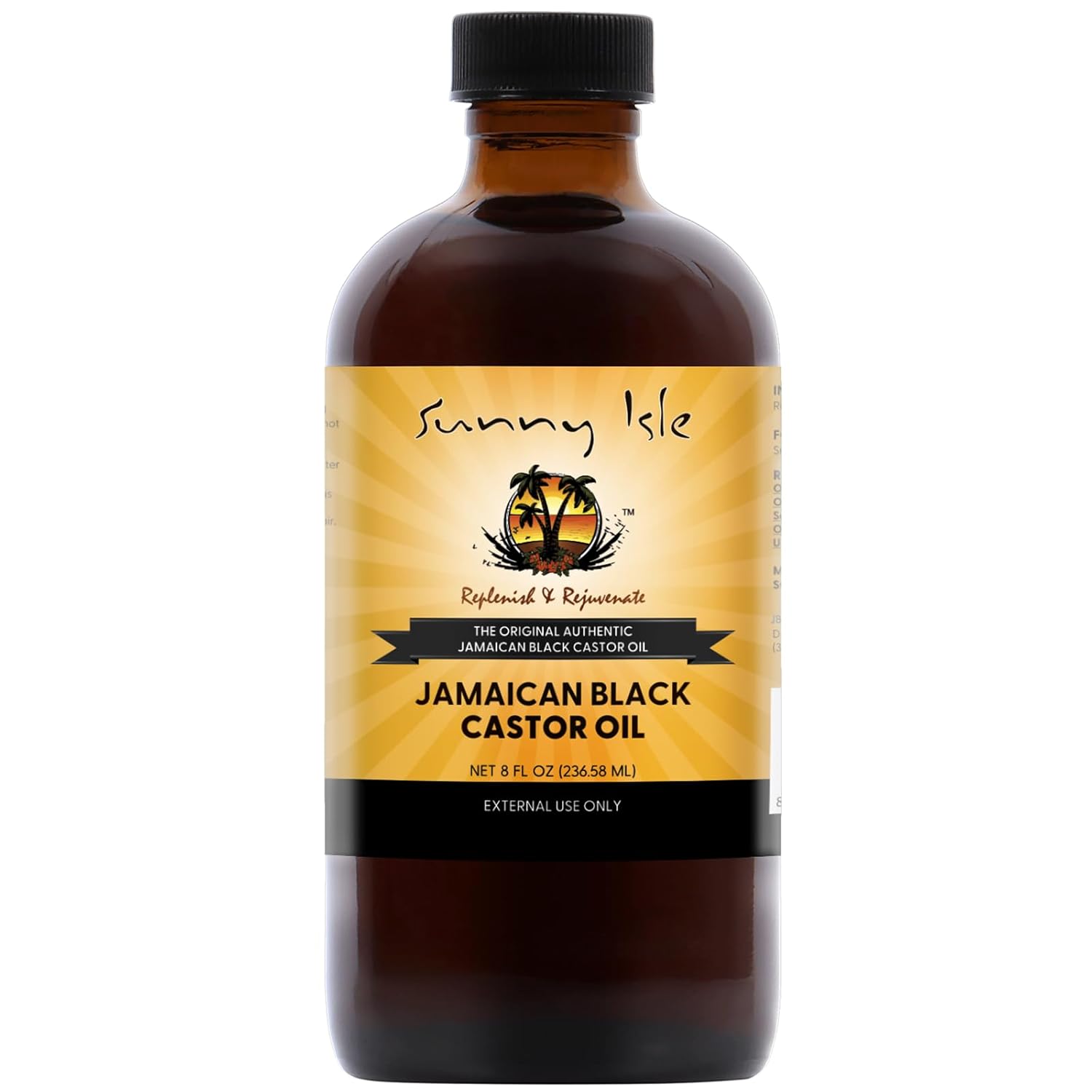 Sunny Isle Jamaican Black Castor Oil - Moisturizing, Thickening, Repairing - 8 Fl Oz