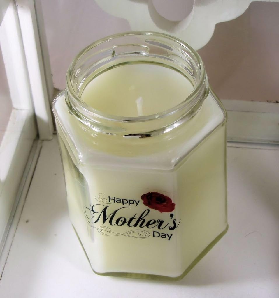 Happy Mother's Day Gardenia Candle | Gardenia Scented Soy Wax Candle | Hand Poured in The USA by Just Makes Scents Candles & Gifts (8 oz)