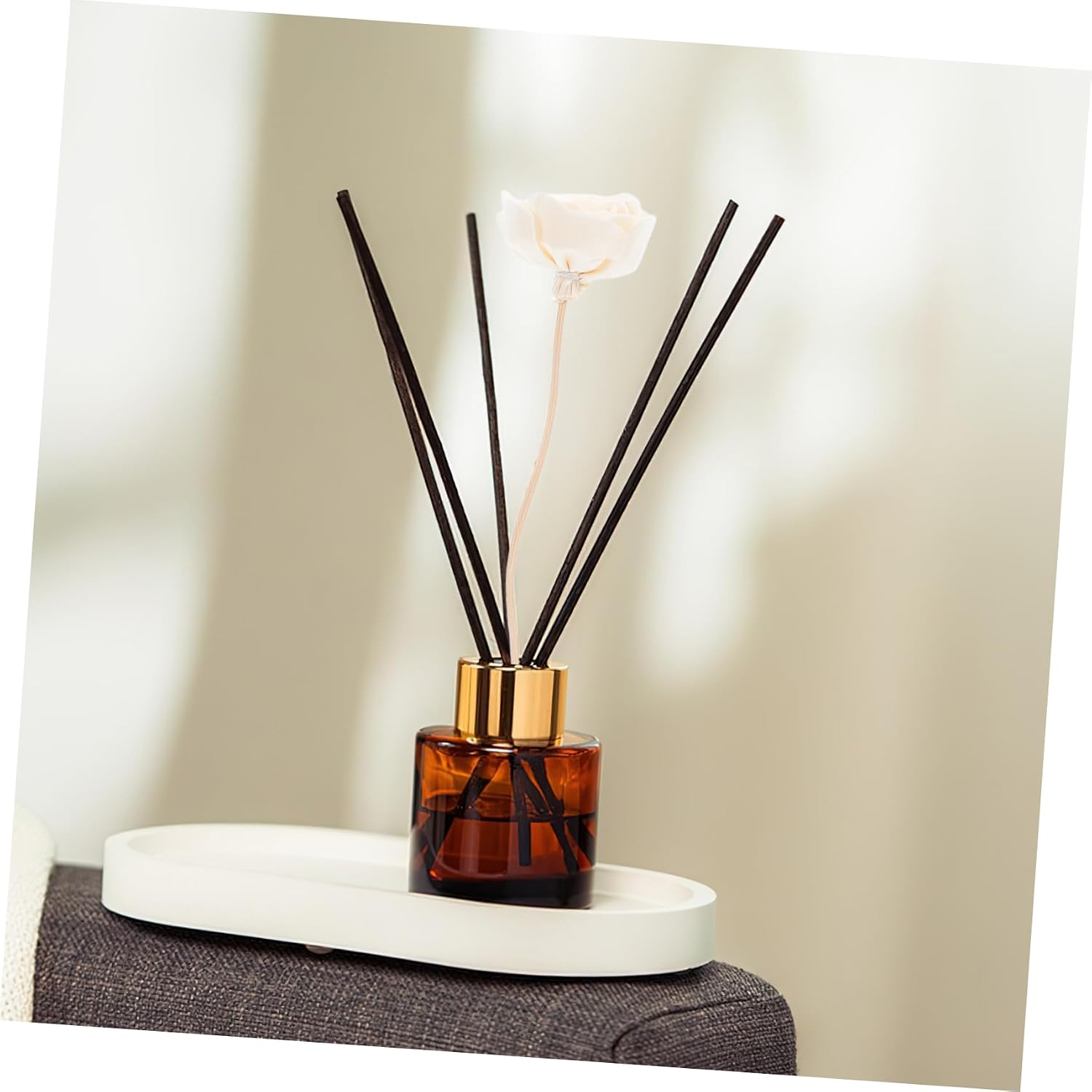 Zerodeko 2pcs Dried Floral Fragrance Diffuser Sticks Decorative Rattan Aroma Flowers for Home and Office Effortless Scent Diffusion Stylish Home Decor