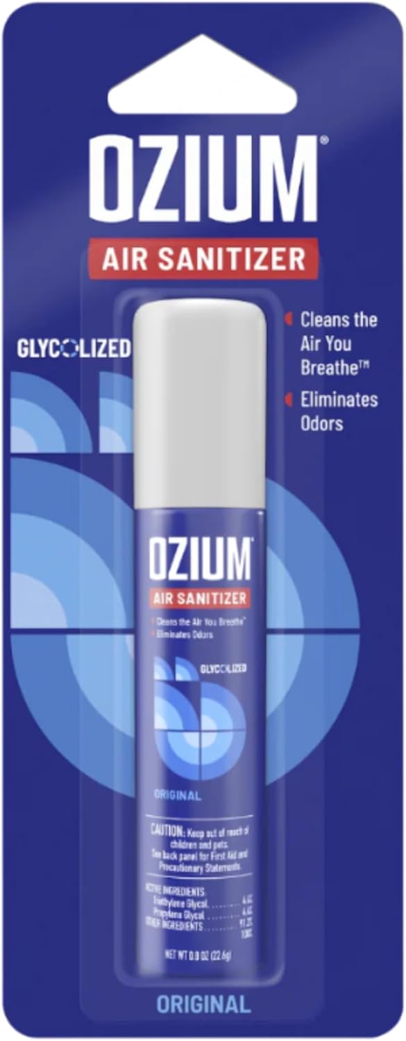 Ozium 0.8 oz. Air Sanitizer & Odor Eliminator for Homes, Cars, Offices and More, Original Scent