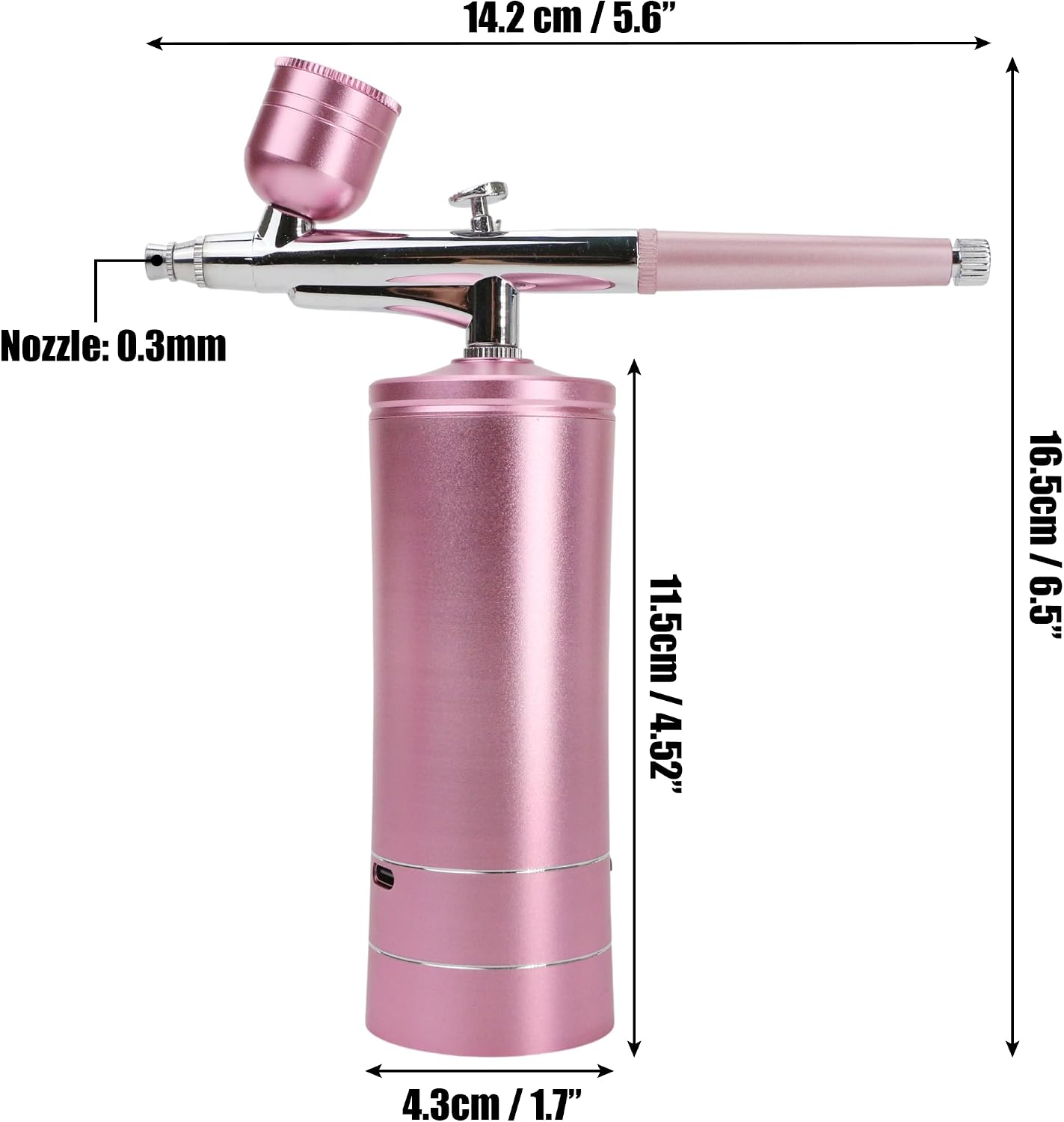 Oxygen Facial Machine – Handheld High Pressure Mist Spray Steamer for Skin Rejuvenation, Deep Cleaning, and Moisturizing – Portable, Rechargeable Airbrush for Home and Beauty Salon Use (Pink)