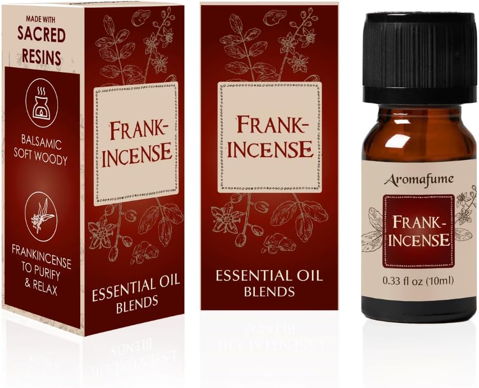 Frankincense Resin Essential Oil Diffuser Blend 30ml by Aromafume | Boswellia Carterii & Boswellia Serrata Extract Blended | Native to East Africa & India | Calms & Relaxes | Charged with Pure Resins