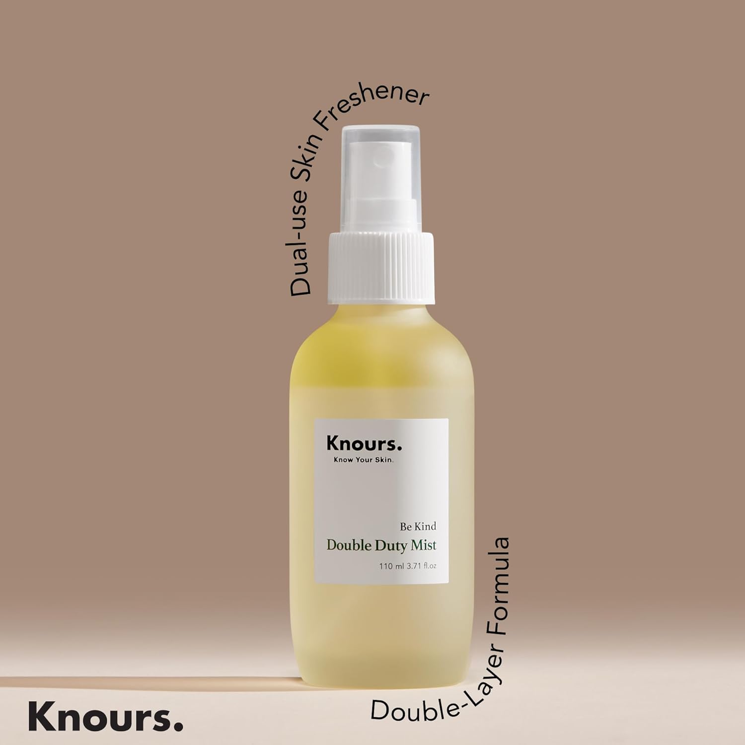 Knours Korean Hydrating Jojoba Oil + Aloe Vera H2O | Knours Be Kind Face Mist Spray | Vegan Squalane | Dry, Sensitive Skin | for Redness |110ml/3.72fl oz