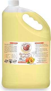 Bella Terra Oils Apricot Kernel Oil – 1gallon, Vitamin-Rich, Gentle Hydration for Radiant Hair & Soft Skin, Light & Non-Greasy