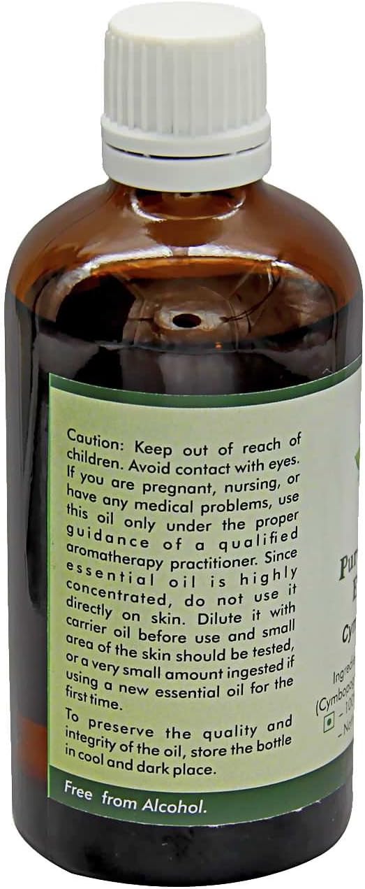 Lemongrass Essential Oil | Cymbopogon Citratus | Lemongrass Oil | for Hair | for Body | for Massage | 100% Pure Natural | Steam Distilled | Therapeutic Grade | 100ml | 3.38oz by R V Essential