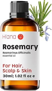 H'ana Rosemary Oil - 1.02 Fl Oz Rosemary Essential Oil for Hair, Skin, Diffuser, Aromatherapy & DIY
