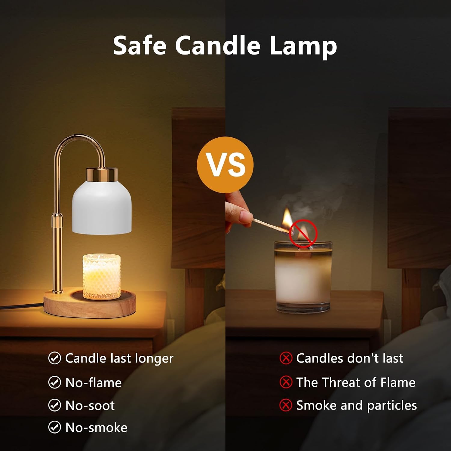 Candle Warmer Lamp, with Timer Dimmer, Height and Brightness Adjustable, Modern Electric Wax Warmer for Women Mom, Best Birthday and House Warming Gift for New Home Decor