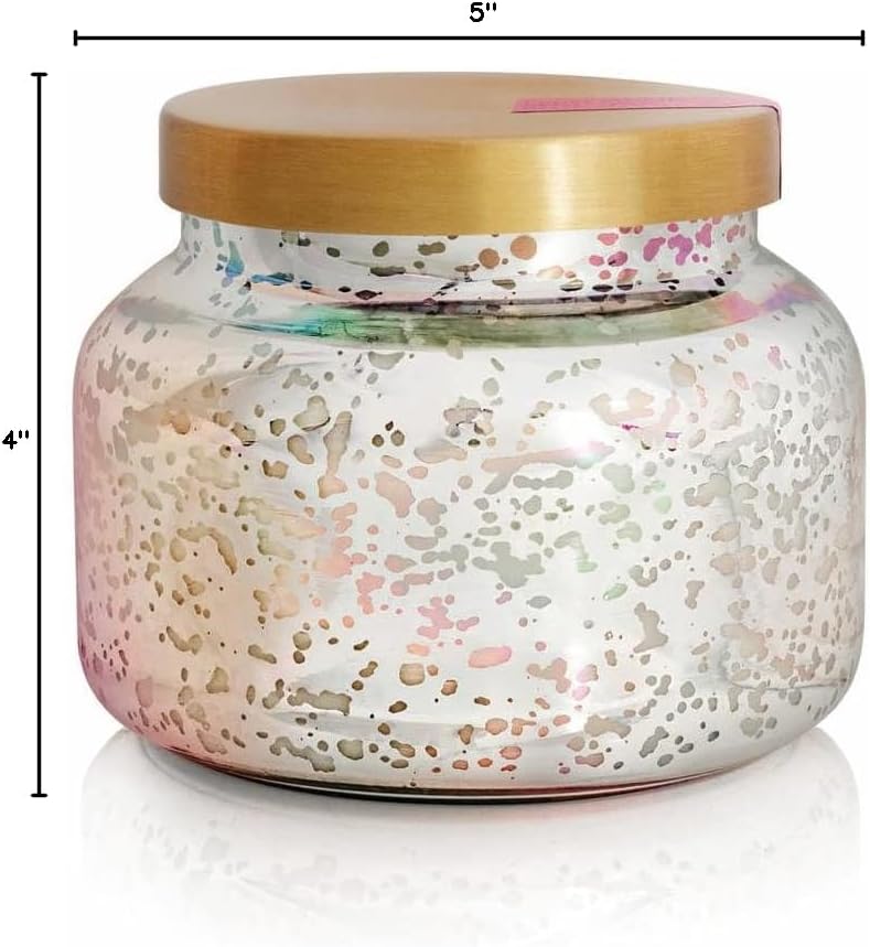 Capri Blue Mercury Iridescent Scented Candles for Home - Long Lasting Decorative Jar Luxury Candles - Gifts for Women & Men - Soy Wax Blend - Coconut Santal (19 oz)