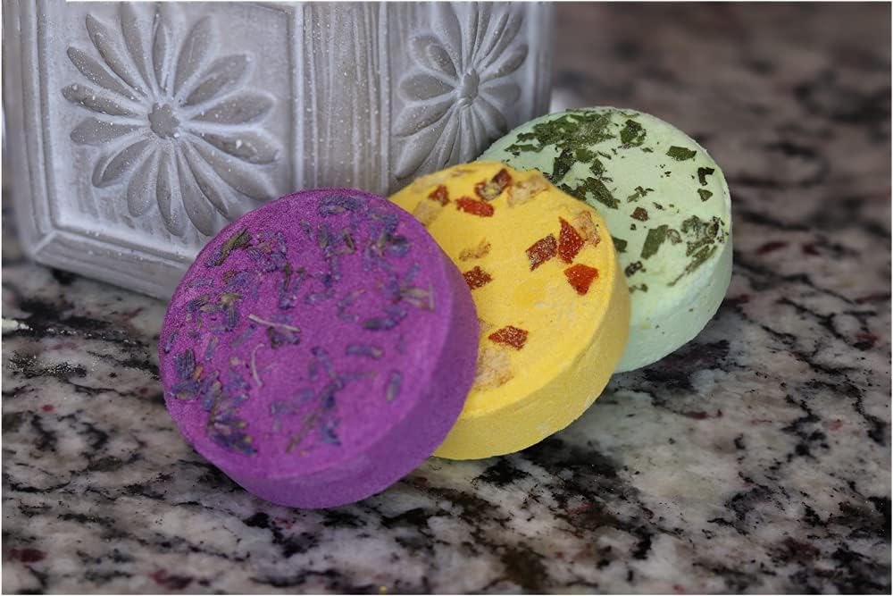 Shower Steamers Organic Aromatherapy Shower Bombs with Essential Oil 6 Shower Vapor Tablets for Stress Relief & Relaxation Great Home Spa Gift Set, Mothers Day, Fathers Day, Birthday