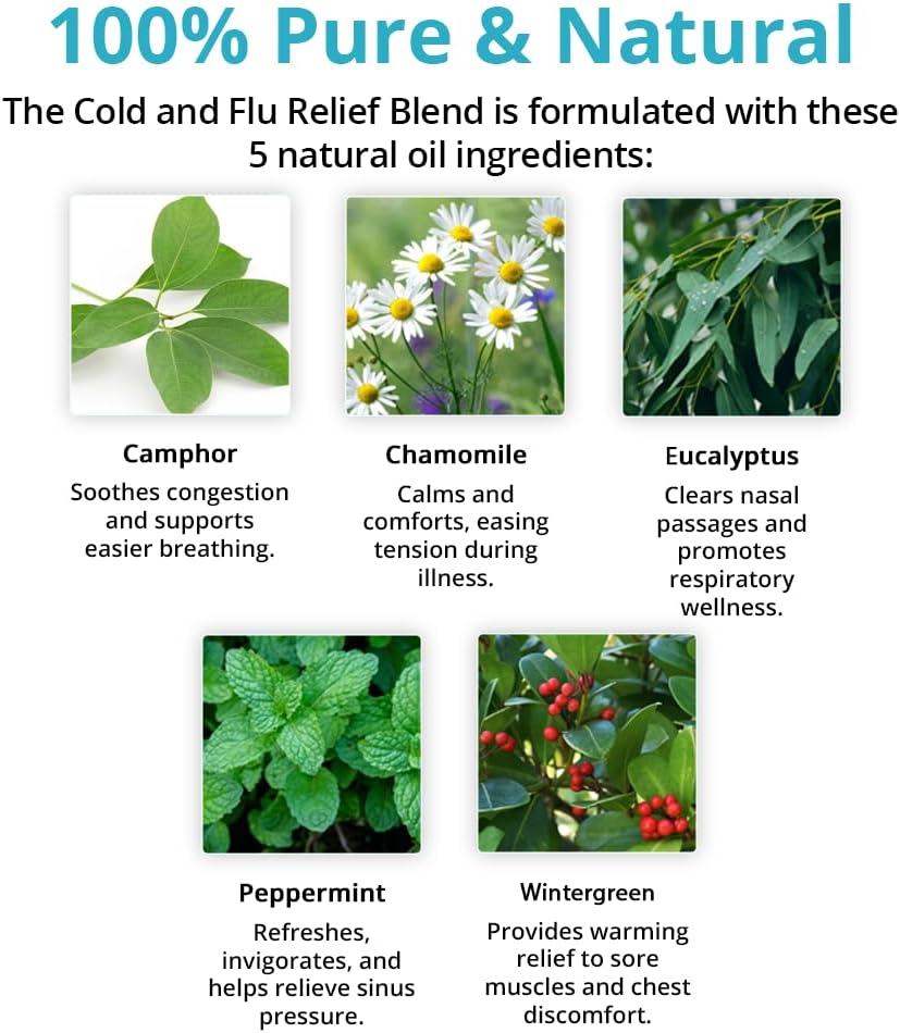 Wild Essentials Cold and Flu Relief 2-Pack Bundle – Roll-On & Aromatherapy Inhaler for Congestion, Sinus Relief & Respiratory Support