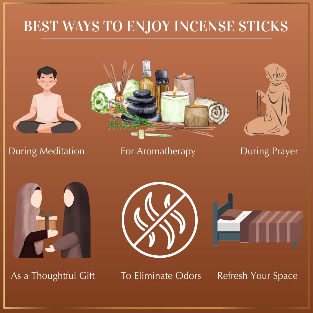 Premium Oud Incense Sticks Gift Set by Dukhni – 90 Oudh Agarwood Sticks I 3 Assorted Scents + Wooden Incense Holder | Long-Lasting Arabic Oud Fragrance | Luxury Aromatic Set | Islamic Gifts