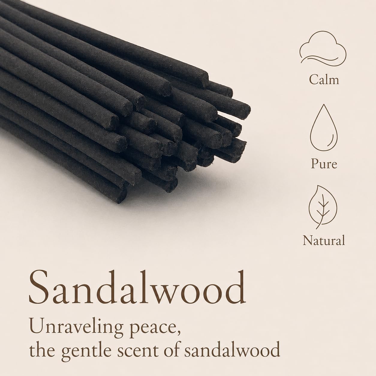 KOFUAN Japanese Incense Sticks Traditional Scents from Kyoto 40 Sticks Meditation, Relaxation & Stress Relief Made in Japan (Sandalwood)