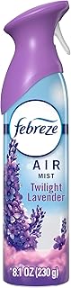 Febreze Air Mist, Air Freshener Spray, Odor Fighting Room Spray, Deodorizer for Home Bathroom Kitchen Office Apartment Dorm Room Classroom, Twilight Lavender, 8.1oz, 1ct