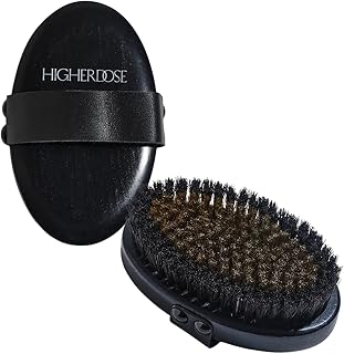 HigherDOSE Copper Dry Brushing Body Brush - Daily Ion-Charged Dry Brush to Boost Lymphatic Drainage - Cellulite Massage Tool & Exfoliating Body Scrubber to Boost Circulation for Glowing Skin (1 Count)
