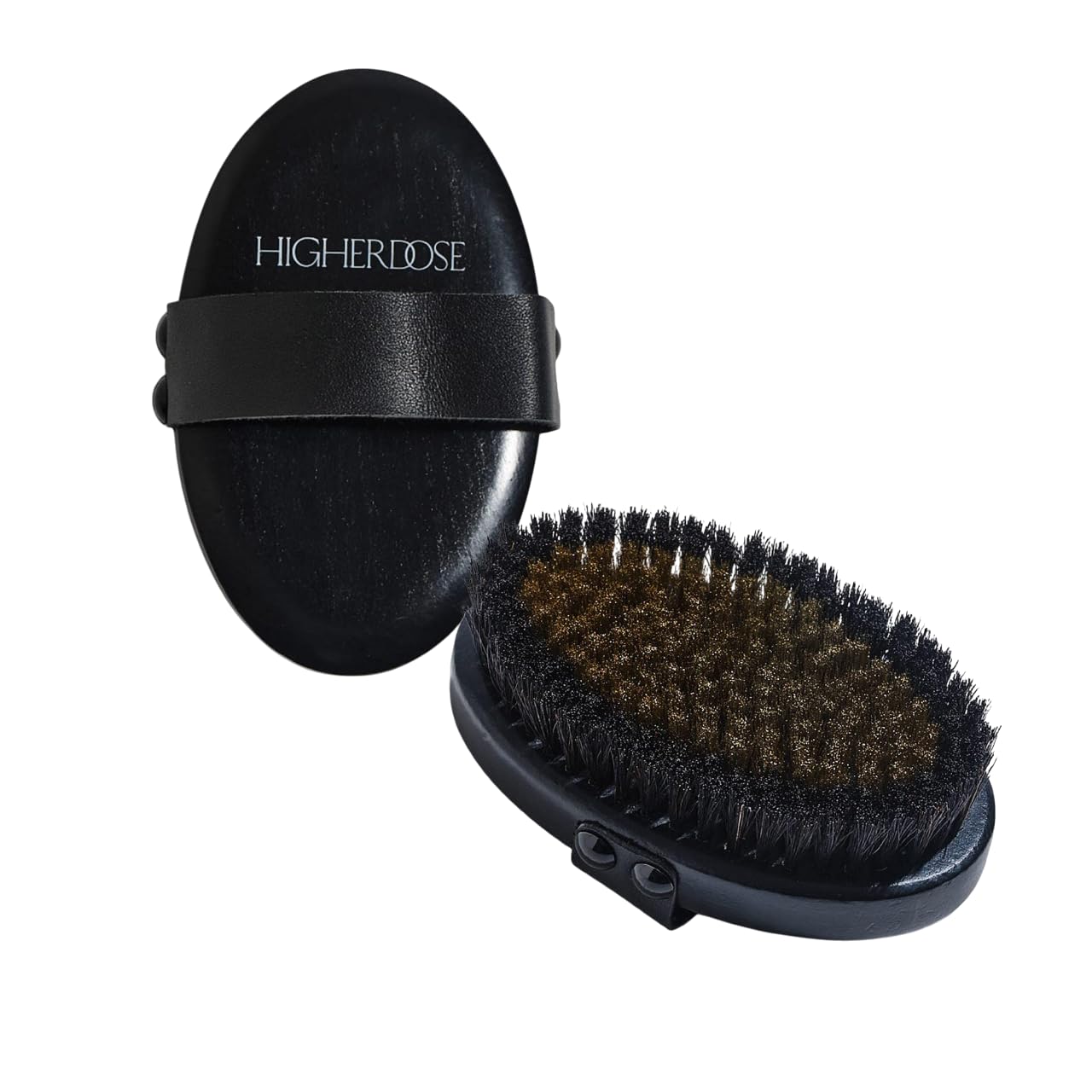 HigherDOSE Copper Dry Brushing Body Brush - Daily Ion-Charged Dry Brush to Boost Lymphatic Drainage - Cellulite Massage Tool & Exfoliating Body Scrubber to Boost Circulation for Glowing Skin (1 Count)