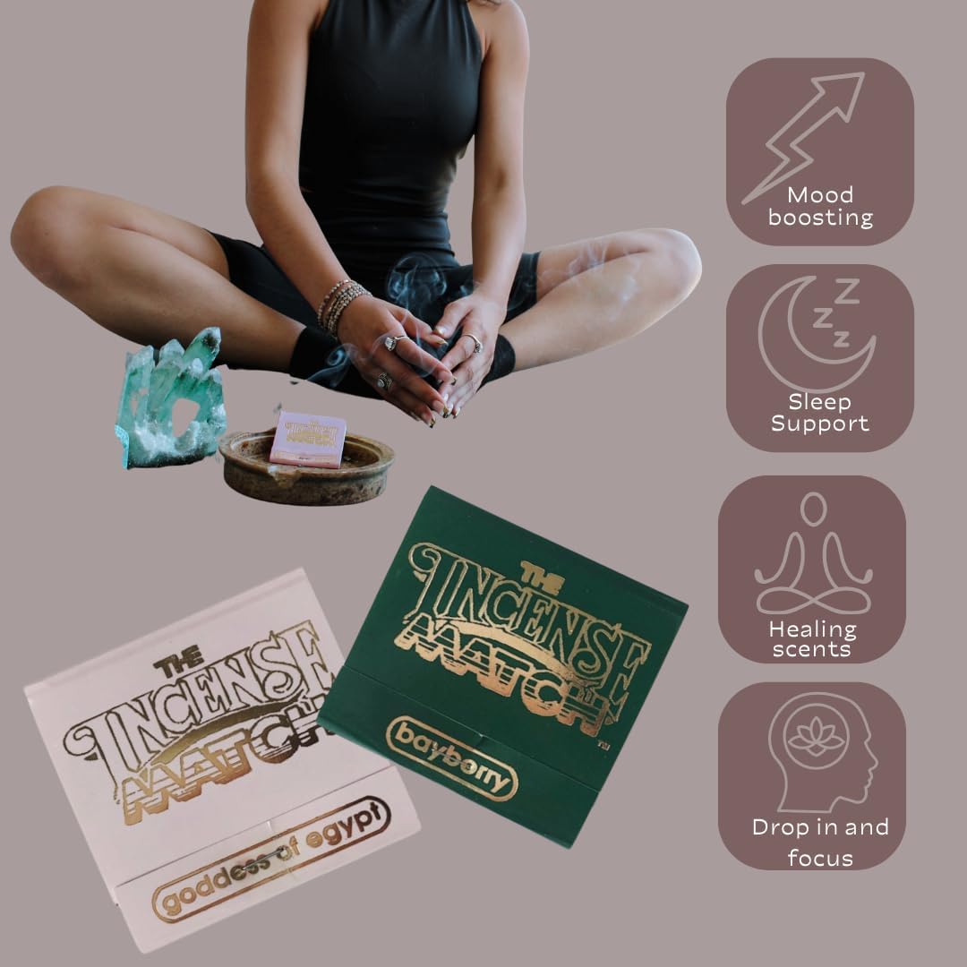 16 Pack of Incense Matches - Portable, Eco-Friendly Scented Matches for Instant Fragrance & Odor Elimination | Travel-Friendly Air Freshener | 30 matchsticks per Matchbook, 480 matchsticks per Order