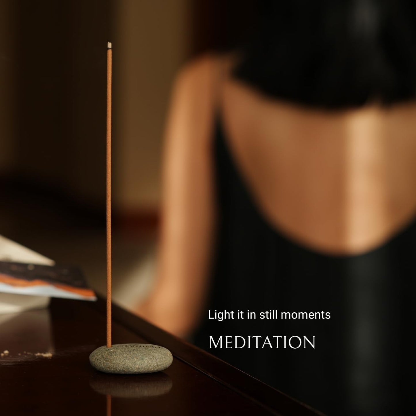 100% Natural Incense Sticks with Holder, Rare Cliff Cypress Incense from Shangri-La for Inner Harmony & Balance Support, 40-Minute Burn, Low Smoke, Non-Toxic, Gifts for Women
