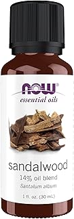 NOW Essential Oils, Sandalwood Oil, 14% Blend of Pure Sandalwood Oil in Pure Jojoba Oil, Grounding Essential Aromatherapy, Child Resistant Cap, 1-Ounce