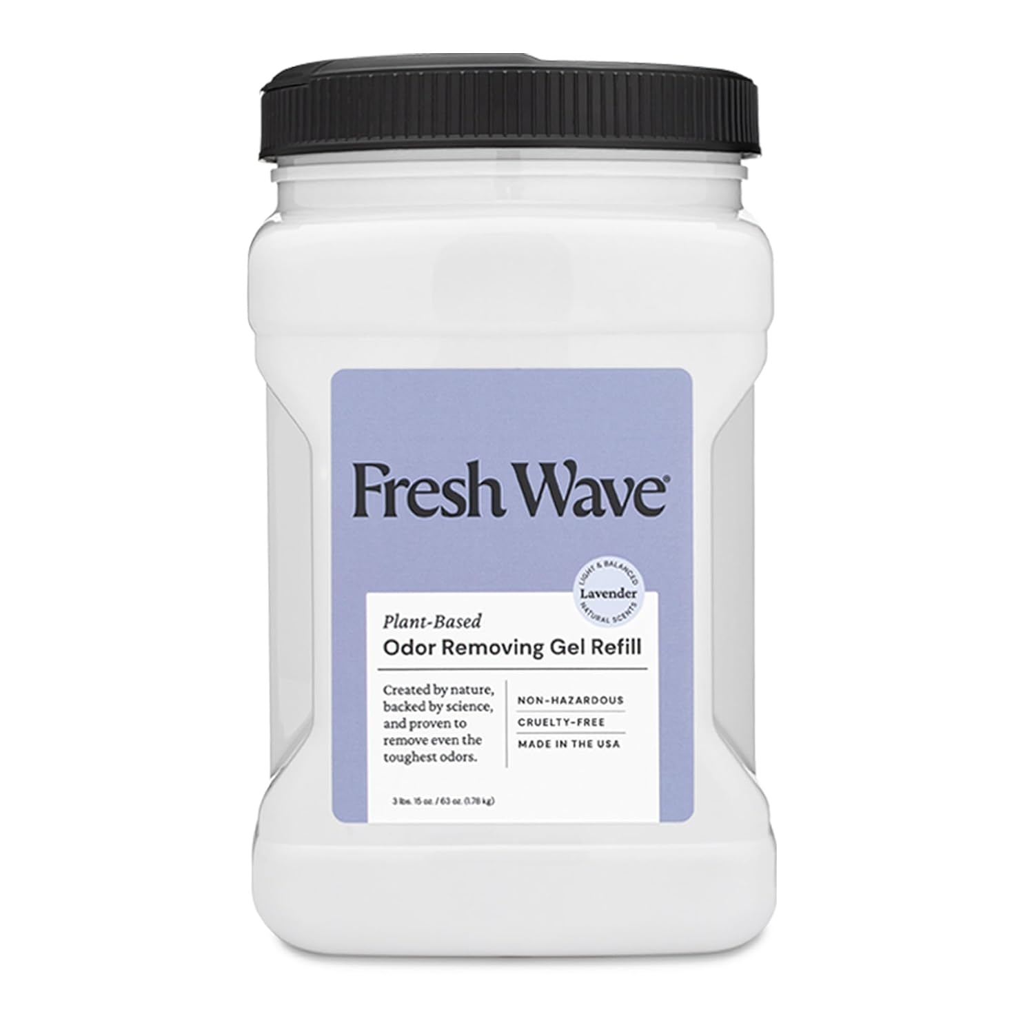 Fresh Wave Lavender Odor Removing Gel Refill, 63 oz, Every 15 oz. lasts 30-60 Days, For Cooking (Package May Vary)