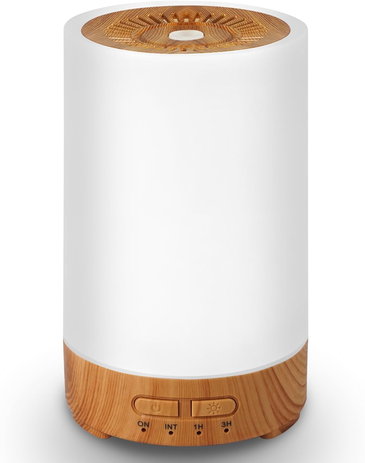 150ML Essential Oil Diffuser, Small Portable Aromatherapy Diffuser, Home Fragrance Aroma Diffuser with 7-Color LED Light, Ultrasonic Cool Mist Humidifier/Air Revitalizer for Bedroom（Light Color）