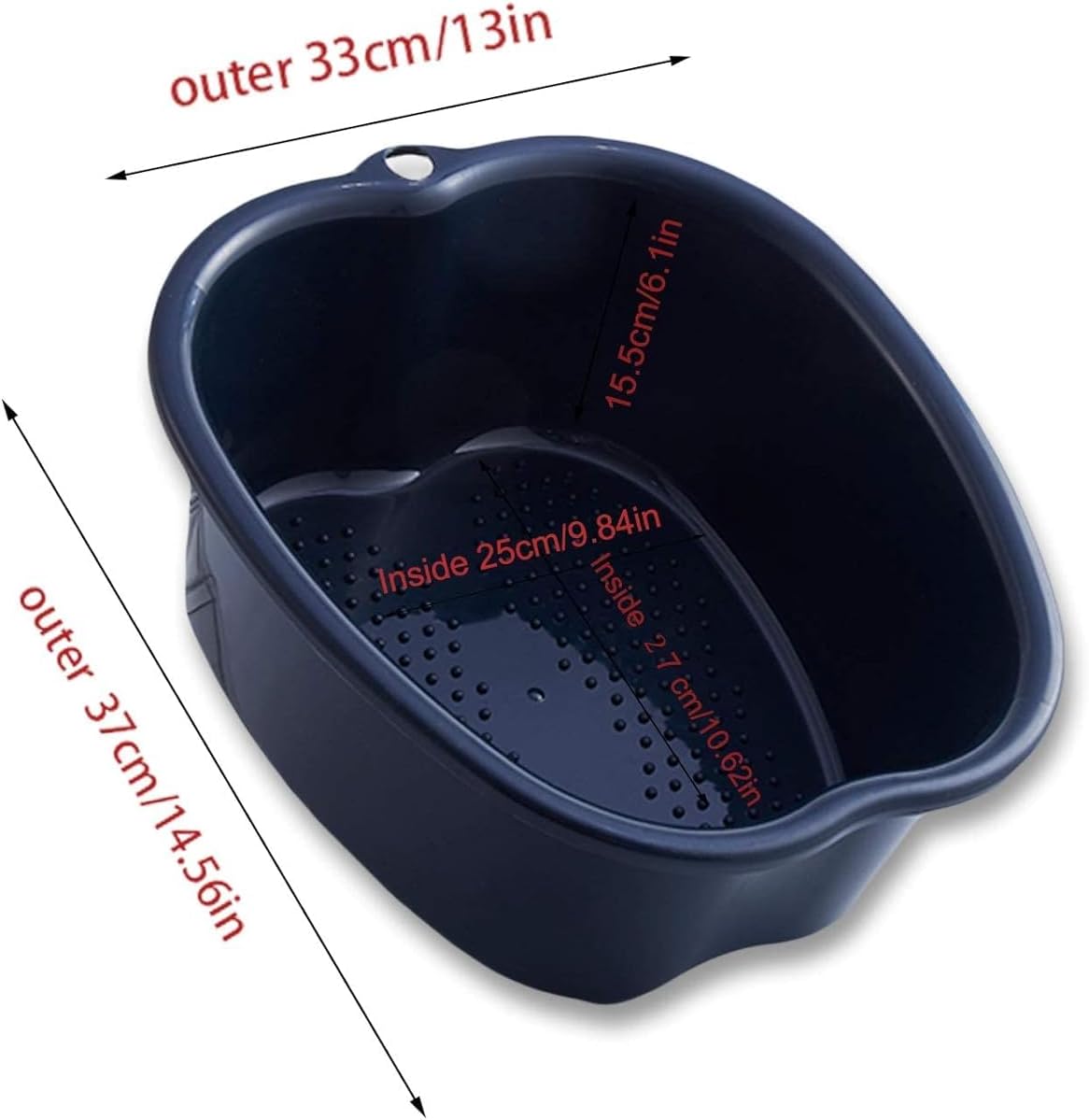 AXLOFO® Foot Soaking Bath Basin, Large Plastic Foot Soaking Tub, Feet Massage Feet Bath Bucket, Great for Getting the Dead/Old Skin Off Your Foots (blackbasin)