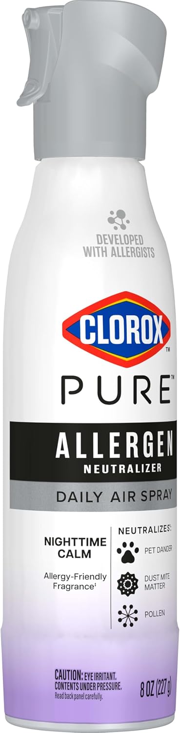 Clorox PURE Allergen Neutralizer Daily Air Spray, Nighttime Calm, 8 Ounces