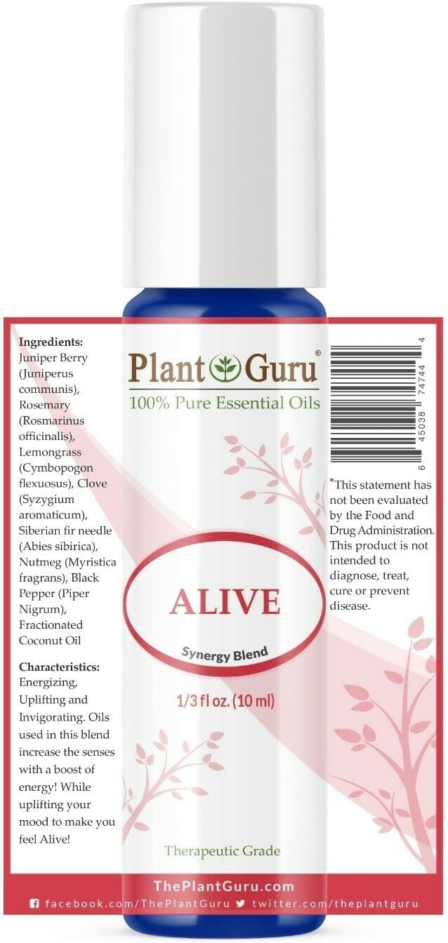 Alive Essential Oil Blend Roll On 10 ml 100% Pure Pre-Diluted Therapeutic Grade.