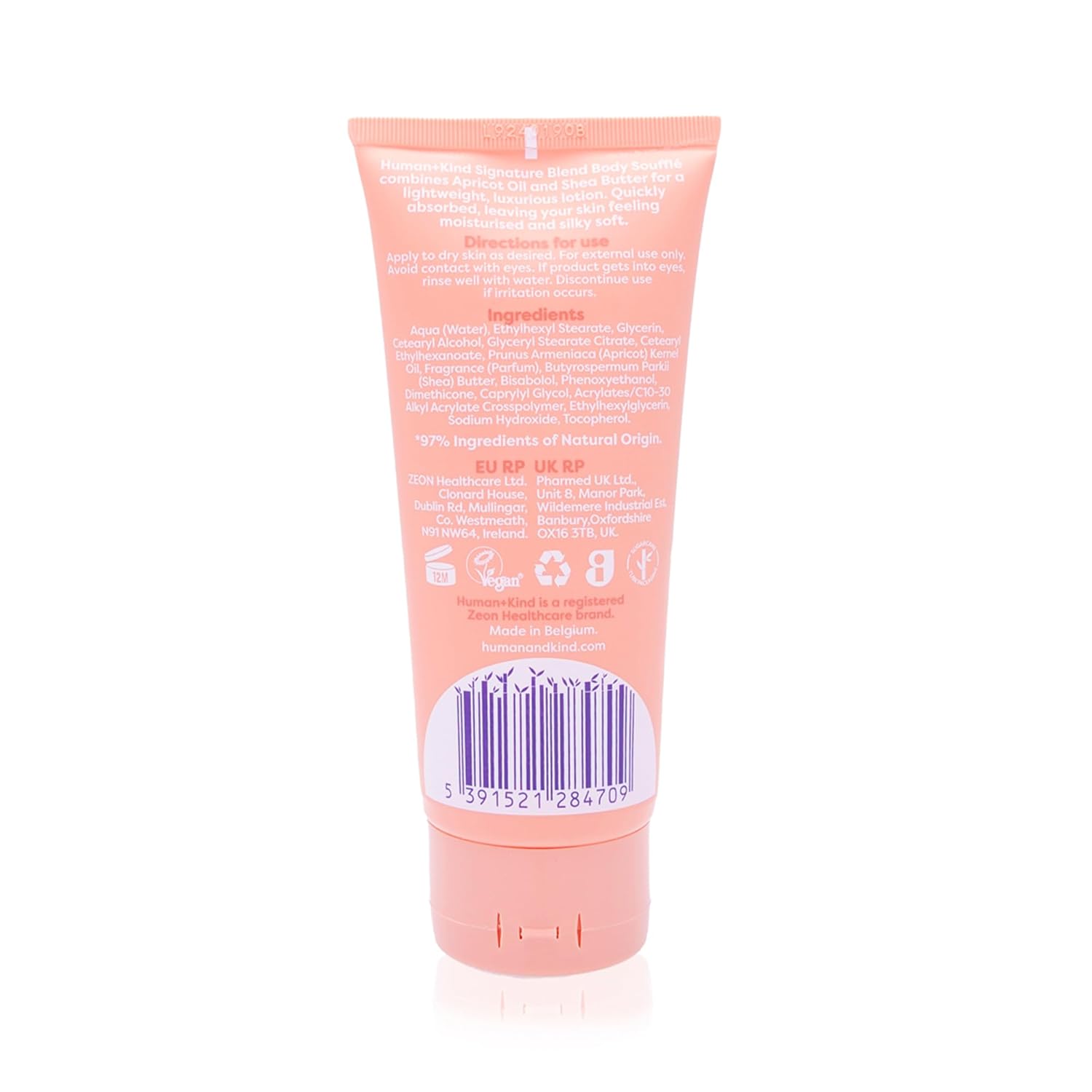 Human+Kind Signature Blend Body Souffle - Fast Absorbing Body Lotion - Hydrates Skin with Formulated Shea Butter and Apricot Kernel Oil - 3.38 oz