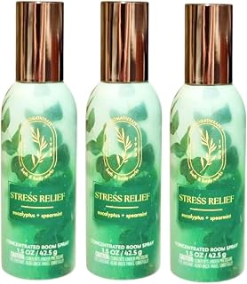 Bath and Body Works Concentrated Room Spray 1.5 oz each - Pack of 3 - Packaging May Vary (Eucalyptus Spearmint)