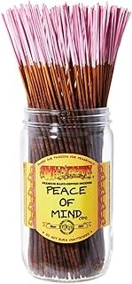 Wild Berry Incense Sticks - Peace of Mind - Serene Floral Blend with Peach and Vanilla - Hand Dipped in The USA (100 Count)