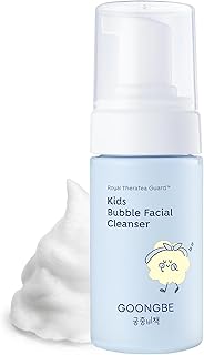 GOONGBE Kids Bubble Face Wash – Tear-Free Micellar Foam Cleanser for Sensitive Skin – Gentle Sunscreen Removal, Low pH with Panthenol & Cica – Pump Foam, Allergen-Free, 3.38 fl oz