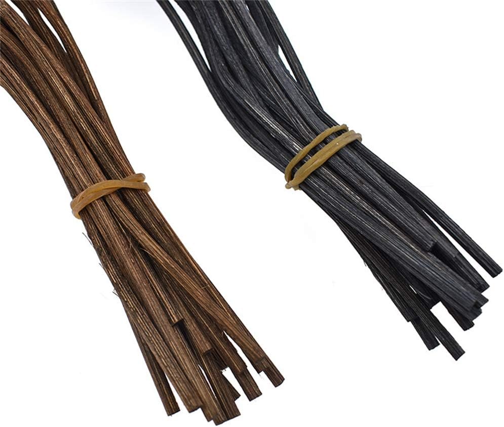 20/50 PCS Wavy Rattan Reed Diffuser Sticks, Handmade Fragrance Replacement Diffuser Sticks, for Bedroom Toilet Living Room(Wood Color 20pcs)