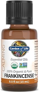 Garden of Life Essential Oil, Frankincense 0.5 fl oz (15 mL), 100% USDA Organic & Pure, Clean, Undiluted & Non-GMO - for Diffuser, Aromatherapy, Meditation, Skincare - Calming, Uplifting, Soothing