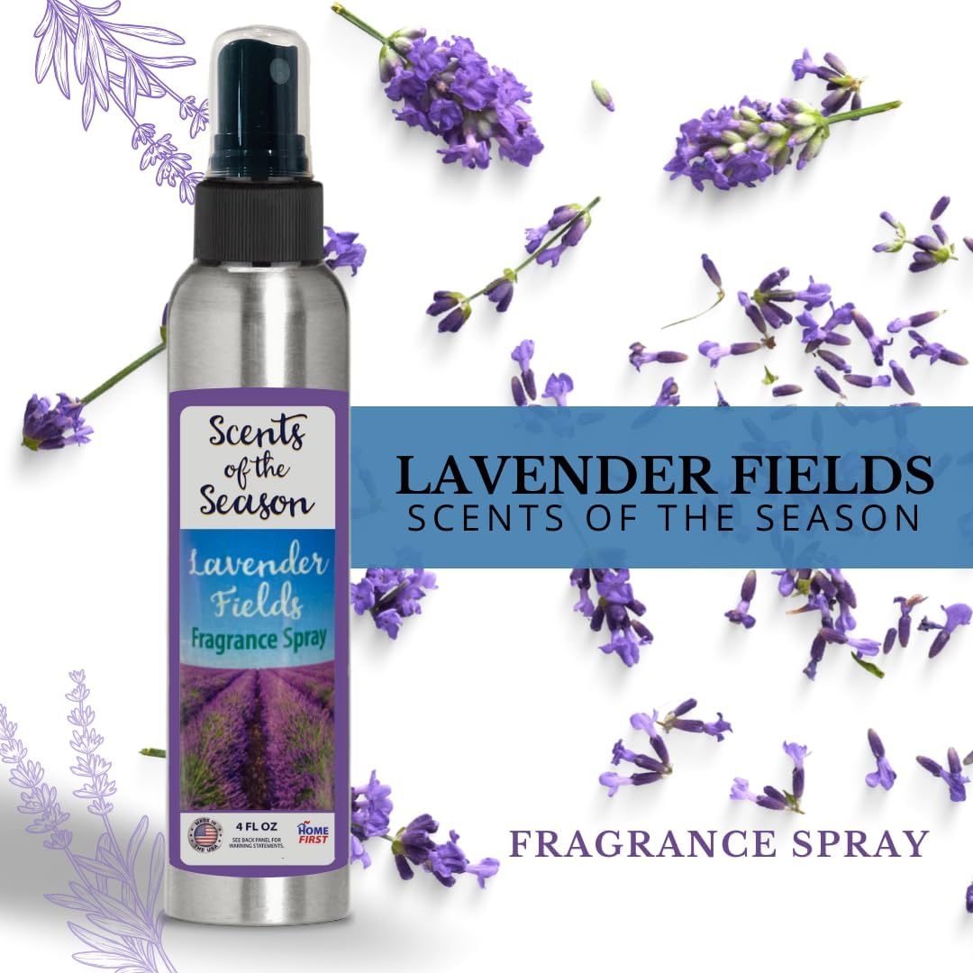 Essential Oil Fragrance Spray, Lavender, 4 oz — Natural Room and Fabric Mist for Home, Office, and Bedding