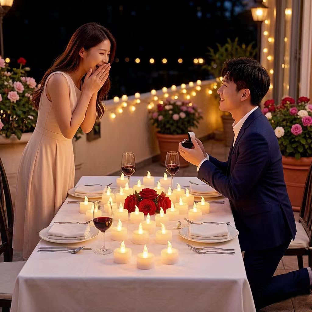 TSLVIC LED Battery Tea Light Candle - 100 Pack Flameless Candles Realistic and Bright Flickering Tealight Long Lasting 200 Hours for Holiday Celebration, Party, Home Decoration Warm White