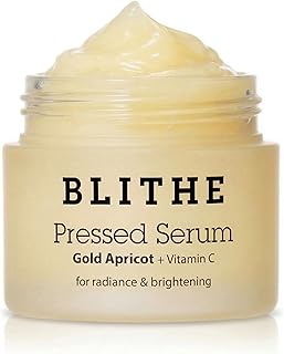 BLITHE Pressed Serum Gold Apricot With Kojic Acid & Vitamin C | Glow Serum for Face | Glass Skin Korean Skincare & Face Moisturizer for Dry Skin, 0.91 fl oz