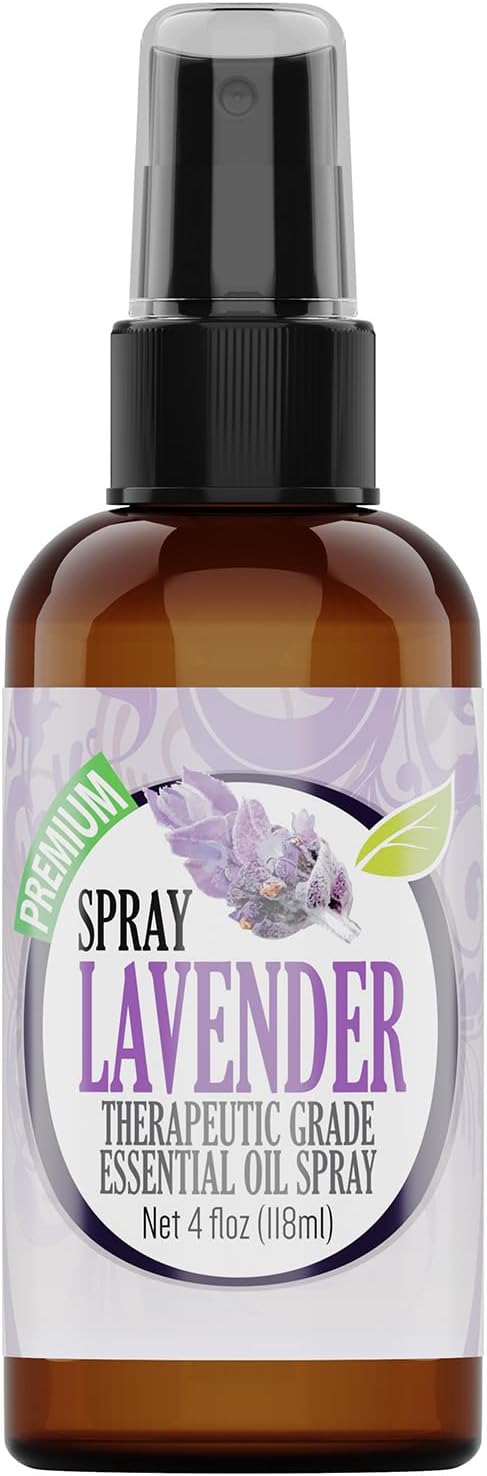 Healing Solutions Lavender Spray 4 oz – Water Infused with Lavender Essential Oil – Aromatherapy Oil Spray