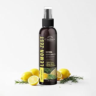 Lemon Zest Natural Air Freshener Spray for Home— Citrus Scent Non-Toxic Odor Eliminator, Long Lasting Freshness — Pet Odor Eliminator, Bathroom Spray, Room Deodorizer—Safe for Kids & Pets - 1PK 4 Oz
