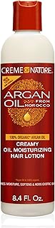 Creme of Nature Argan Oil from Morocco Creamy Oil Moisturizing Hair Lotion, Restores Moisture, Softness, Controls Frizz & Breakage, 8.45 fl oz