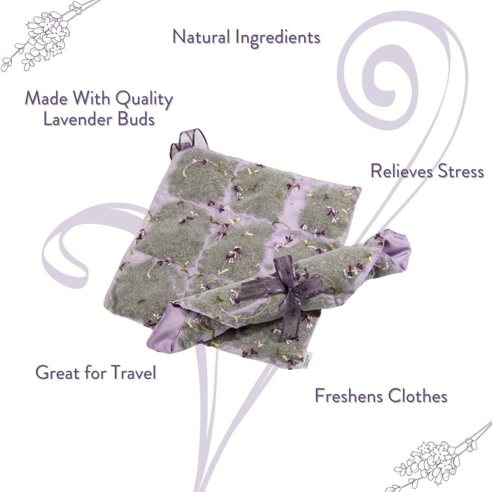 Sonoma Lavender Dried Lavender Sachet Liner for Drawers and Closets, Natural Air Freshener for Home, Suit Case, Bag, Room, and Closet