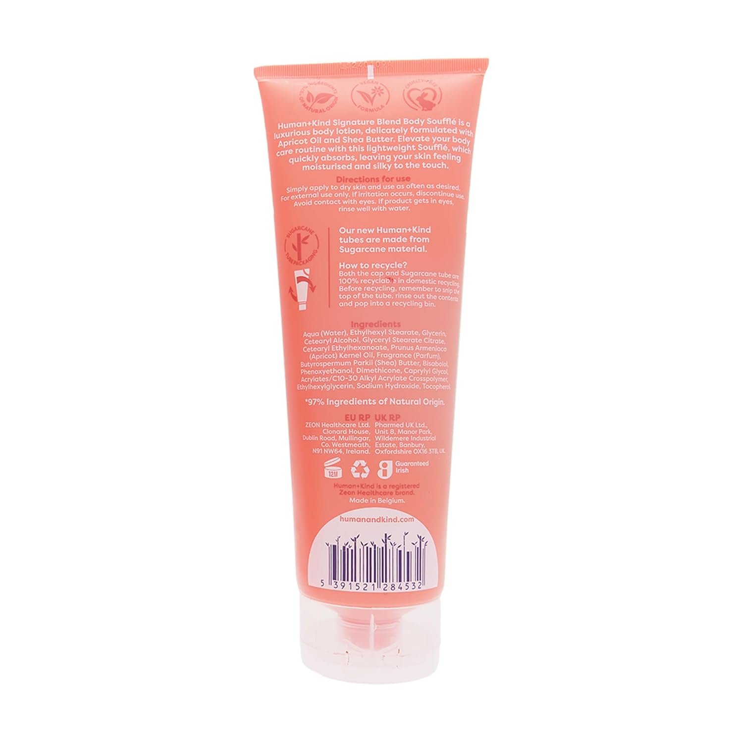 Human+Kind Signature Blend Body Souffle - Fast Absorbing Body Lotion - Hydrates Skin with Formulated Shea Butter and Apricot Kernel Oil - 8.5 oz