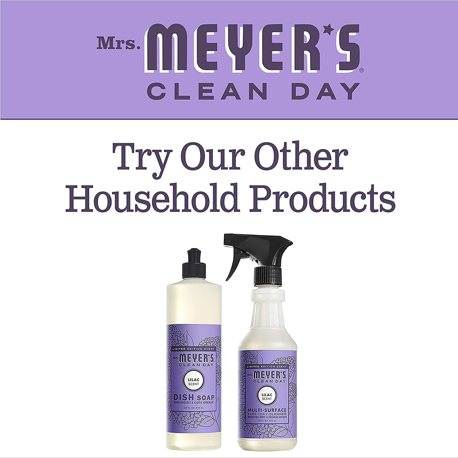 Mrs. Meyer's Clean Day Room Freshener, Lilac, 8 Fl Oz (Pack of 4)