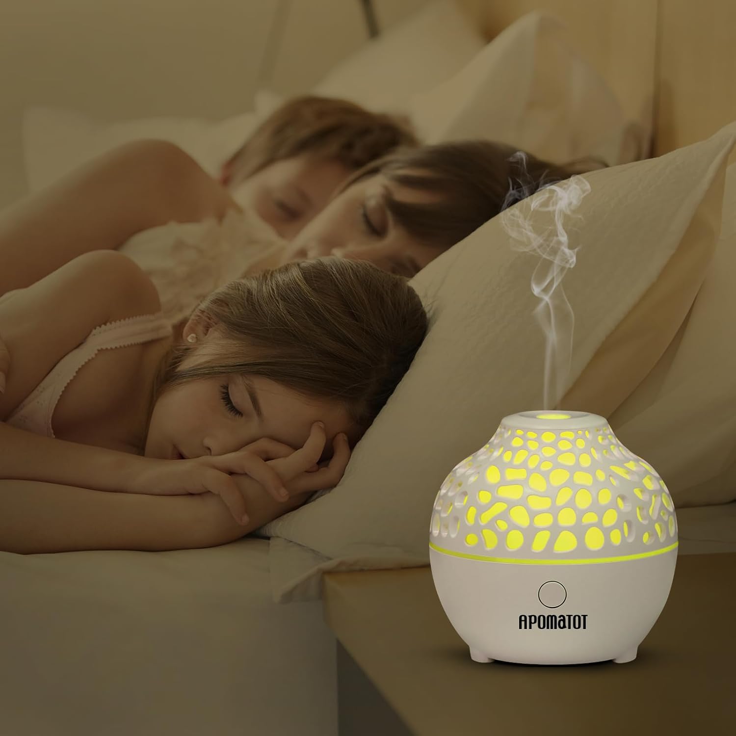 2 Pack Essential Oil Diffuser,Mini Portable Aromatherapy Diffusers,60ml Cool Mist Humidifier with USB 7 LED Light Color,Waterless Auto Shut-Off for Gift Home Office Room