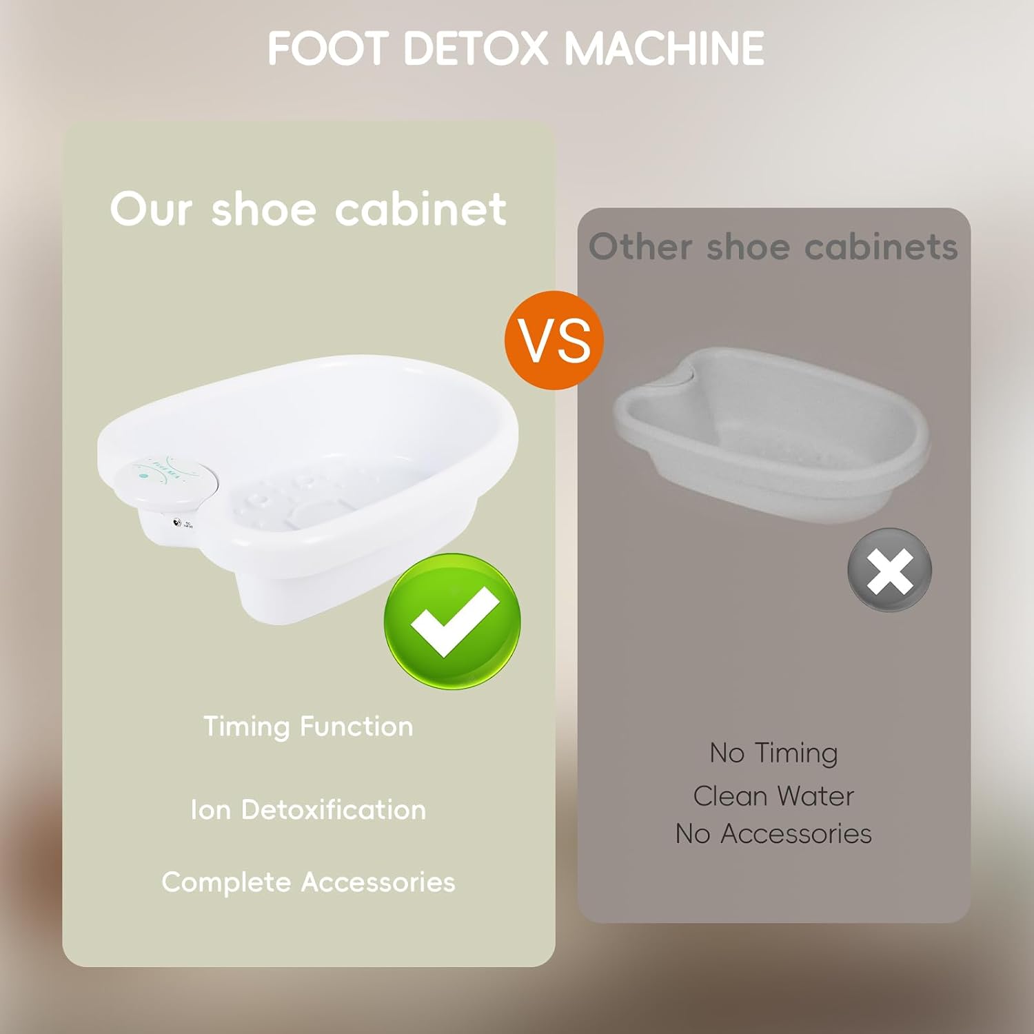 FAHKNS Foot Detox Machine, Professional Detox Foot Spa, Ionic Foot Spa Detox Machine with 2 Arrays, 50 Foot Soaking Bags, 1 Small Spoon, Improve Sleep/Relieve Stress/Detox Cleanse